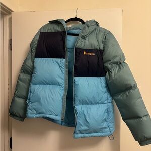 COTOPAXI | Solazo Down Hooded Jacket Women's L Bluegrass & Blue Sky